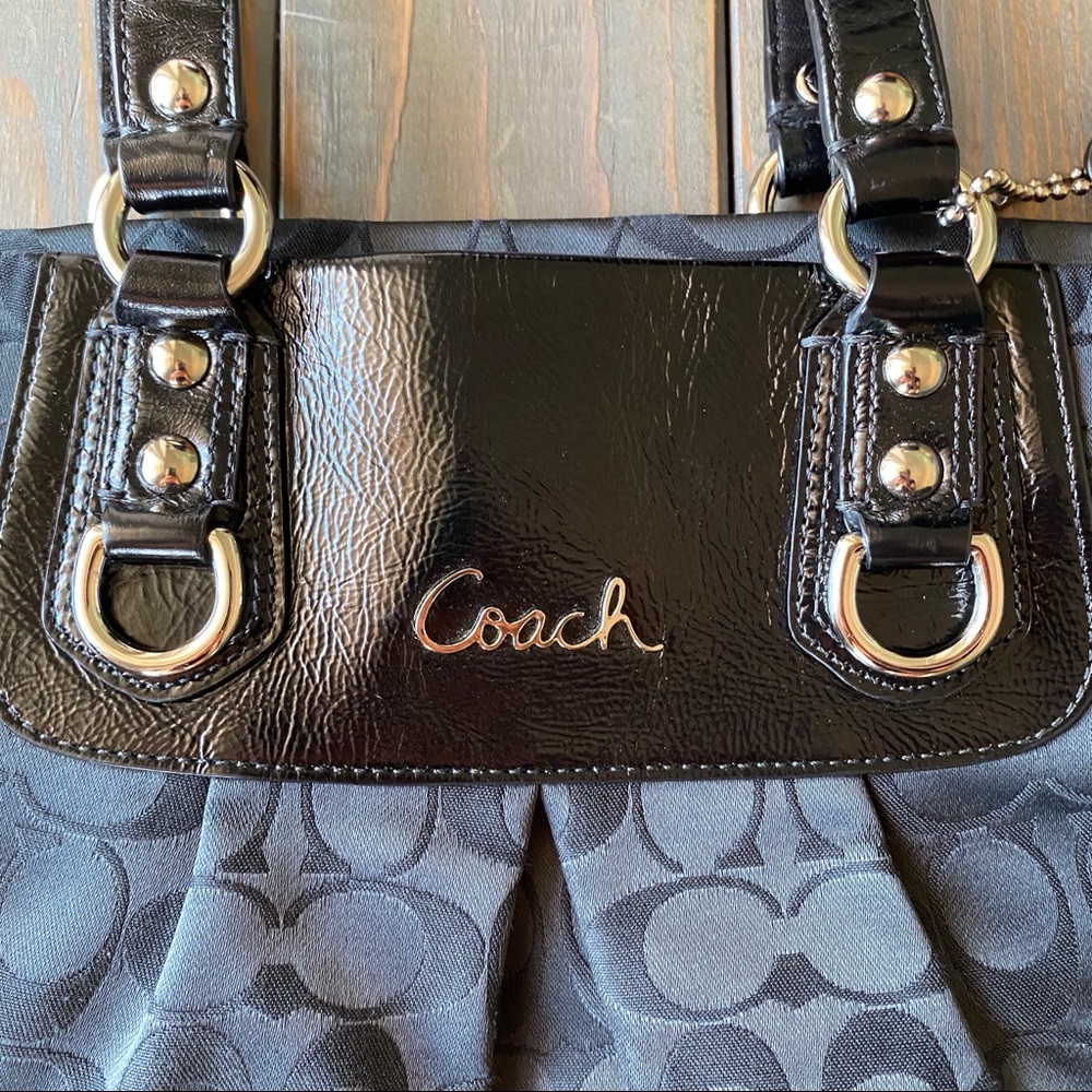 Black Coach Monogram Purse Bag - Picture 2 of 8